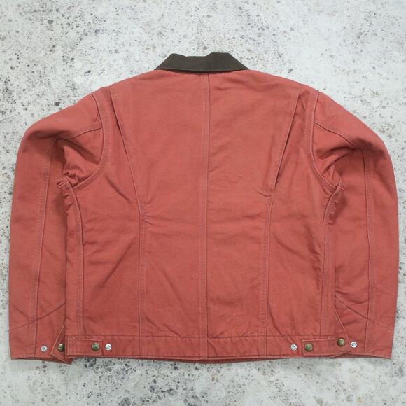 WOMENS Vintage Carhartt Pink Detroit Jacket WJ097 VRS Sherpa Lined Size Medium - Picture 4 of 16